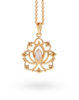 Alma de Loto Rosenquarz Anhänger | Gold