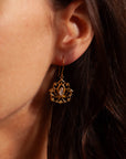 Alma de Loto Rosenquarz Ohrringe | Gold