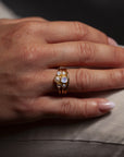Artemio Mondstein, Rosenquarz, Perlen Ring | Gold
