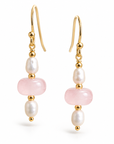 Bonita Rosenquarz Ohrringe | Gold