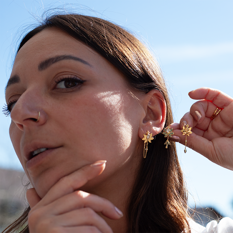 Cielo Amethyst Ohrstecker | Gold