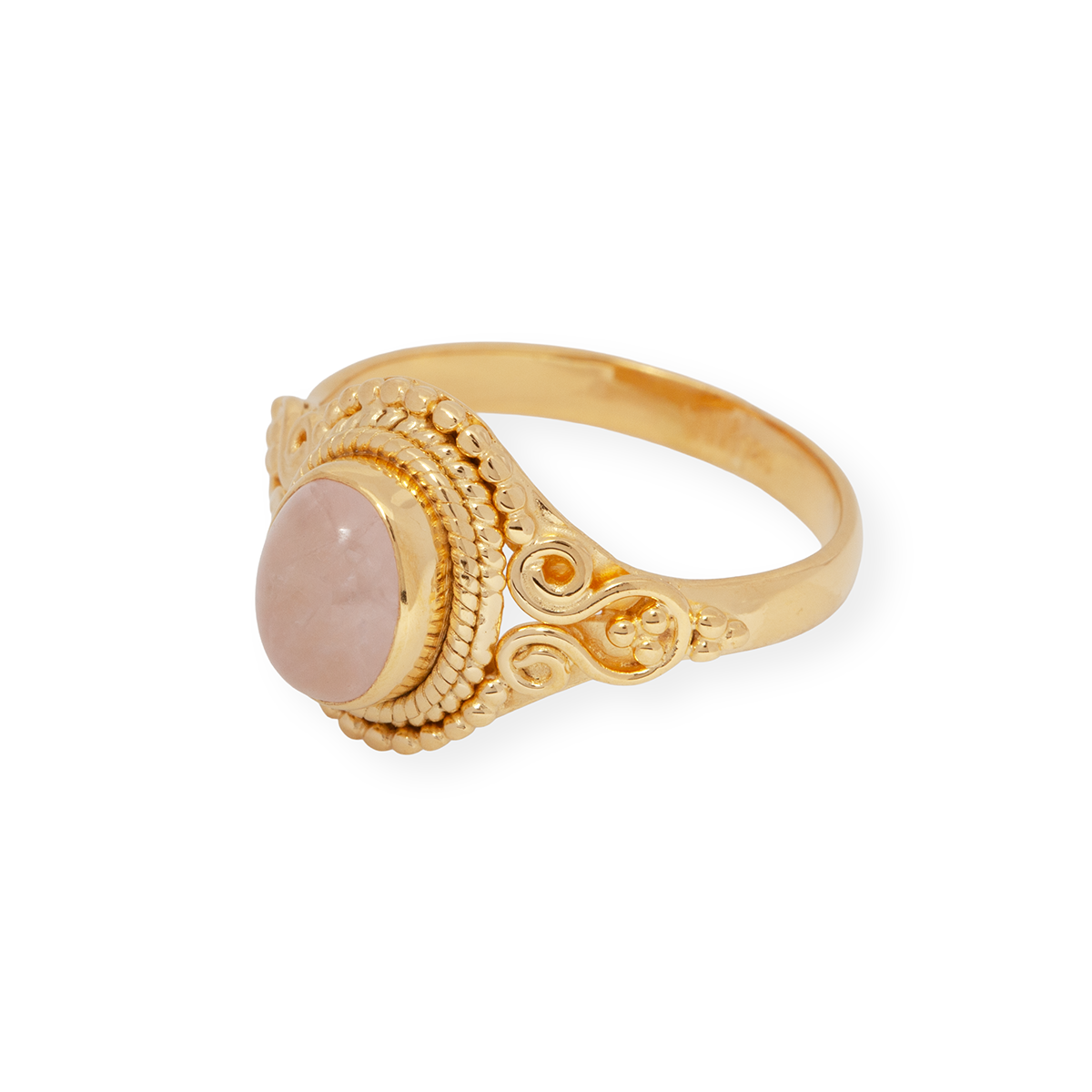 Esplendor Rosenquarz Ring | Gold