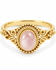 Esplendor Rosenquarz Ring | Gold