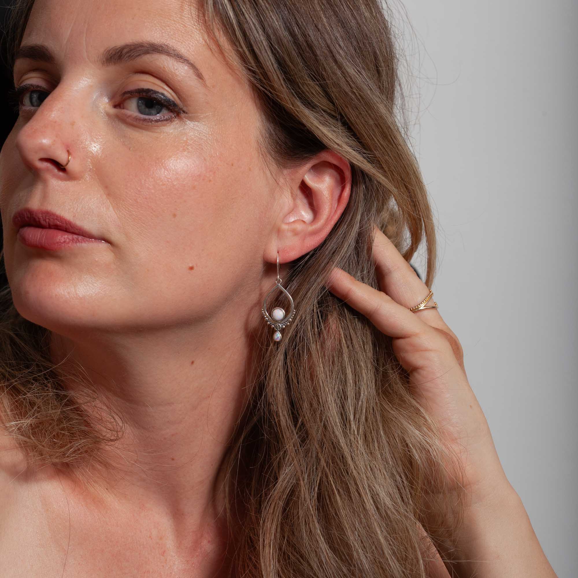 Eterno Moonstone Earring | Silver