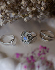 Eclipse Mondstein Ring | Silber