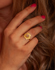 Florencia Rosenquarz Ring | Gold