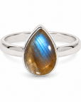 Fluidez Labradorit Ring | Silber
