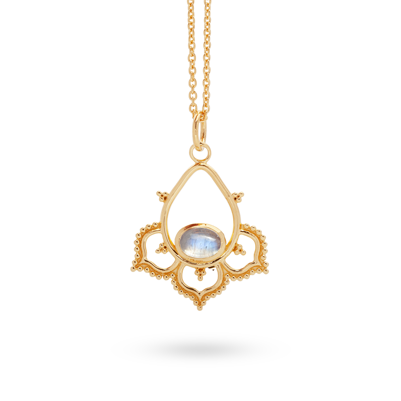 Fuego Mondstein Anhänger | Gold