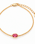 Latido Pinker Turmalin Armband in Gold, Freisteller