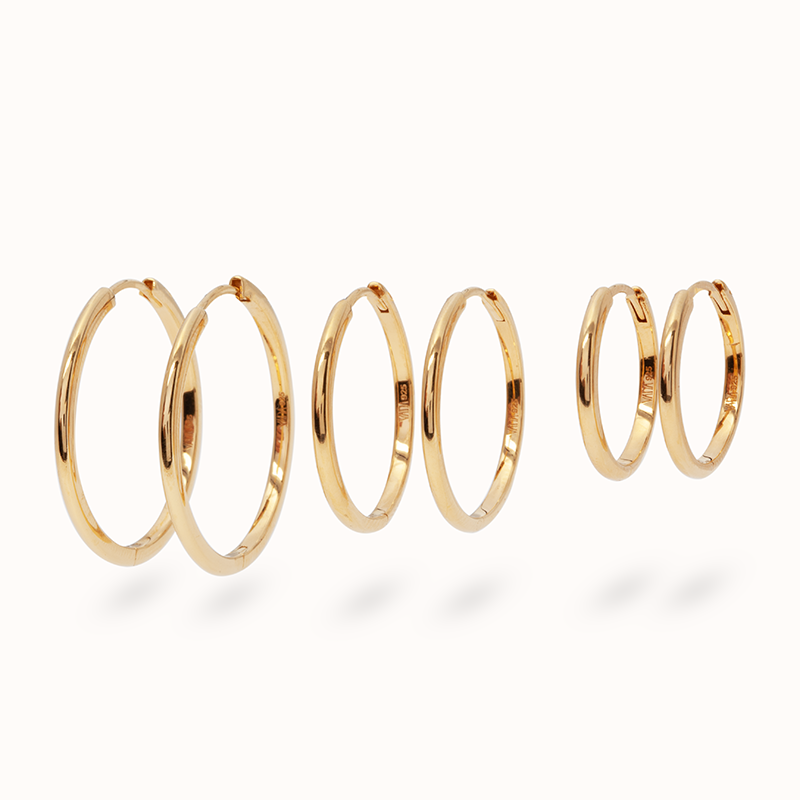 Lina Grande Hoops | Gold