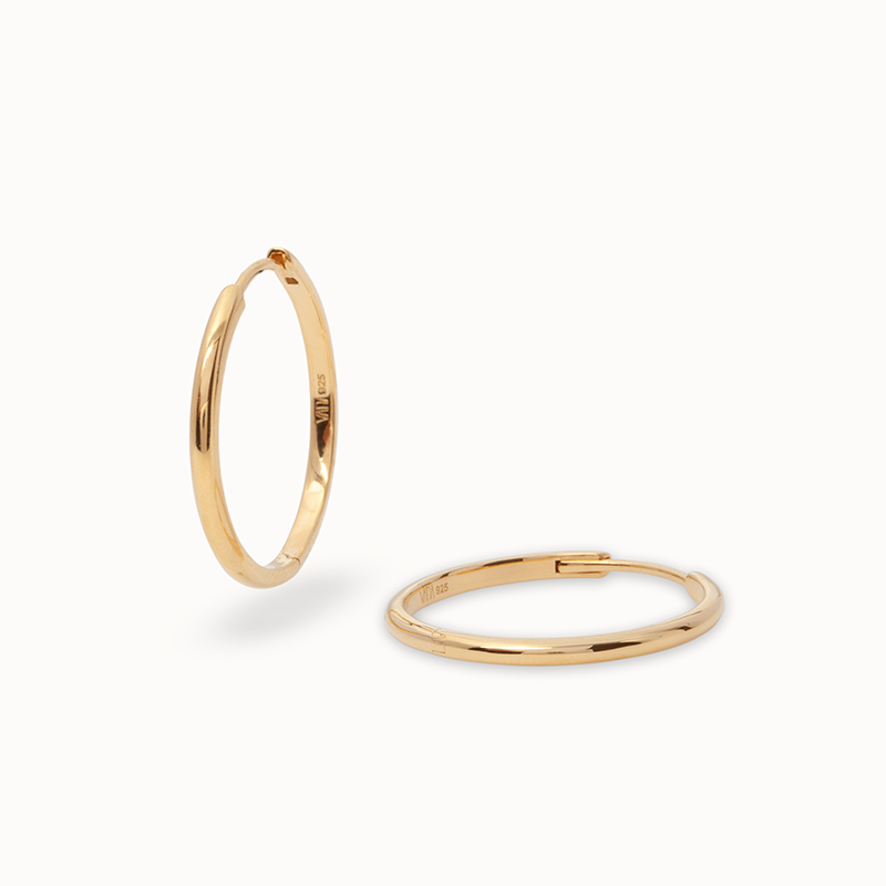 Lina Medium Hoops | Gold