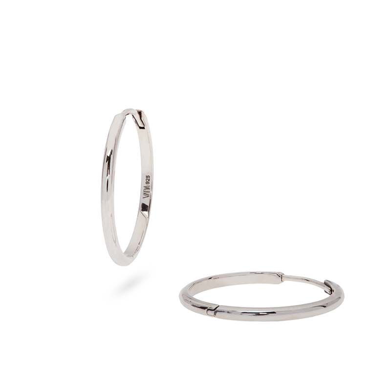 Lina Medium Hoops | Silber