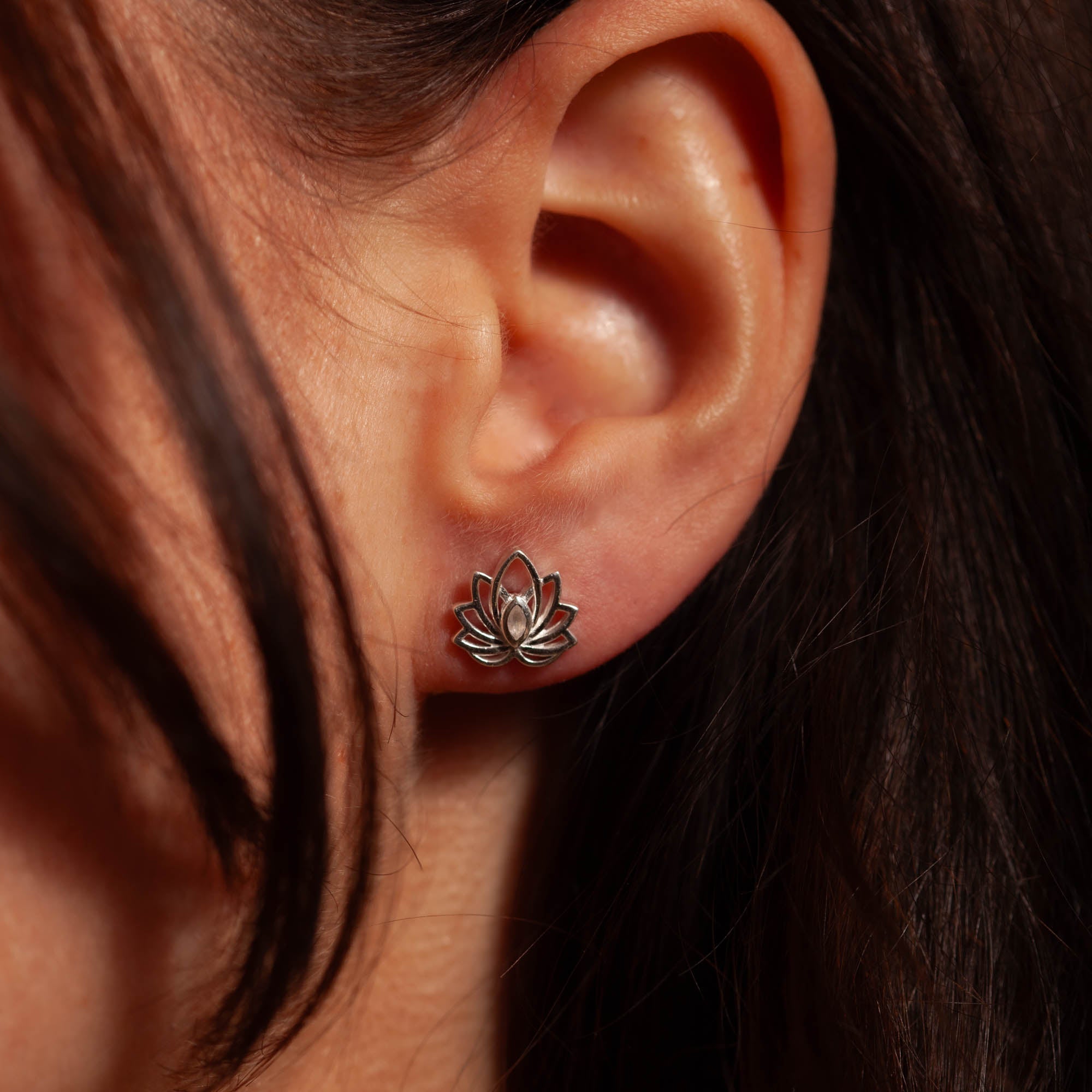 Luméa Rosenquarz Ohrstecker | Silber