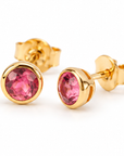 Lunita Pinker Turmalin Ohrstecker | Gold