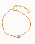 Luz Blauer Topas Armband | Gold