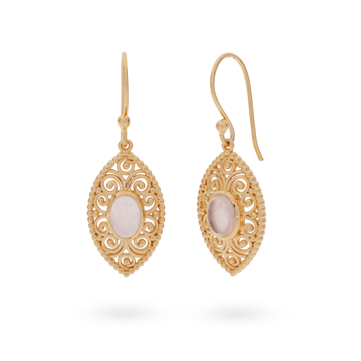 Oriana Rosenquarz Ohrringe | Gold