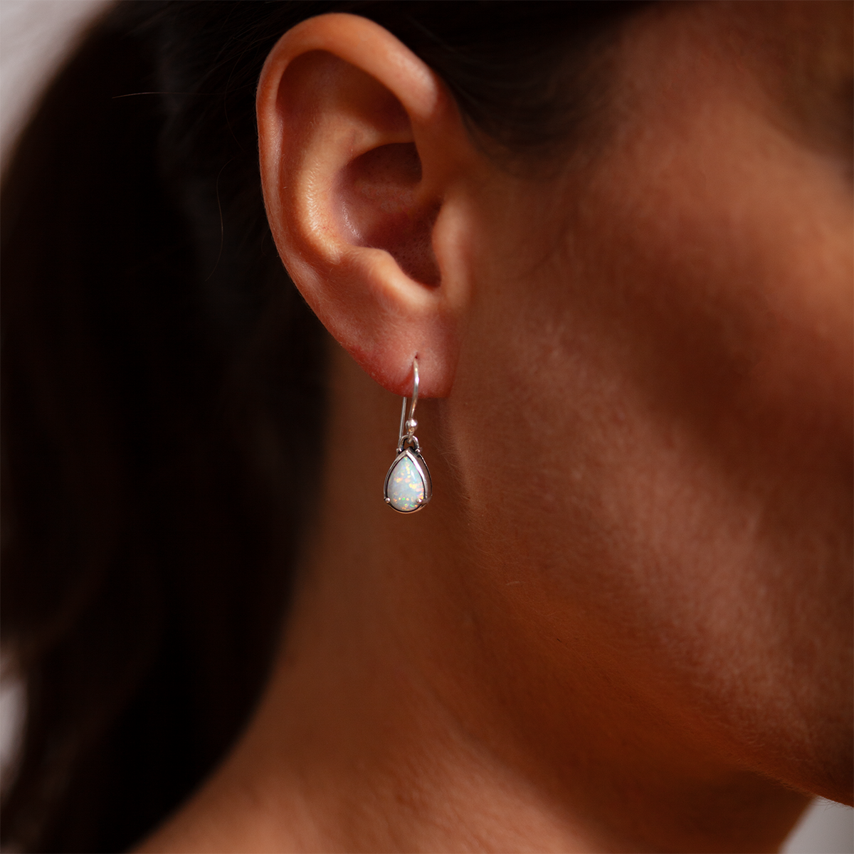 Piedra Opal Ohrringe | Silber