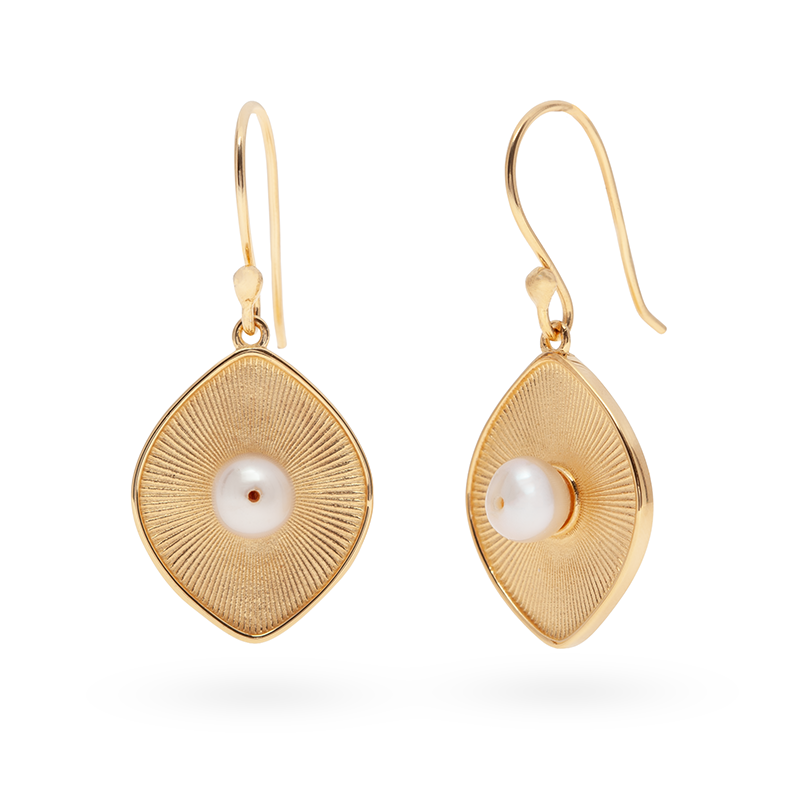 Solenne Perlen Ohrringe | Gold
