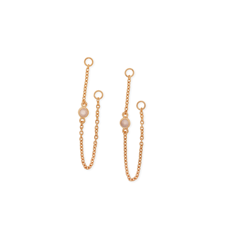 Vairea Rosenquarz Ohrring Charm | Gold