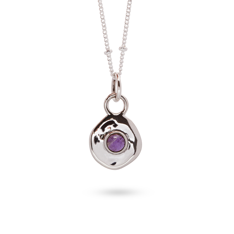 Véora Birthstone Anhänger - Amethyst (Februar) | Silber