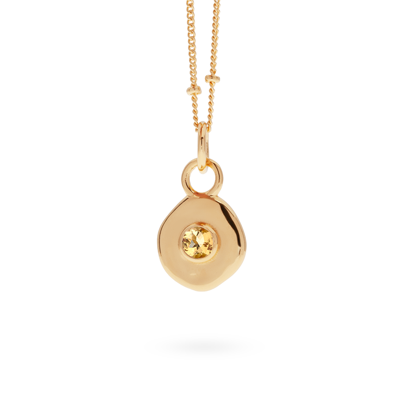 Véora Birthstone Anhänger - Citrin (November) | Gold