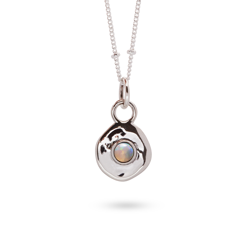 Véora Birthstone Anhänger - Opal (Oktober) | Silber