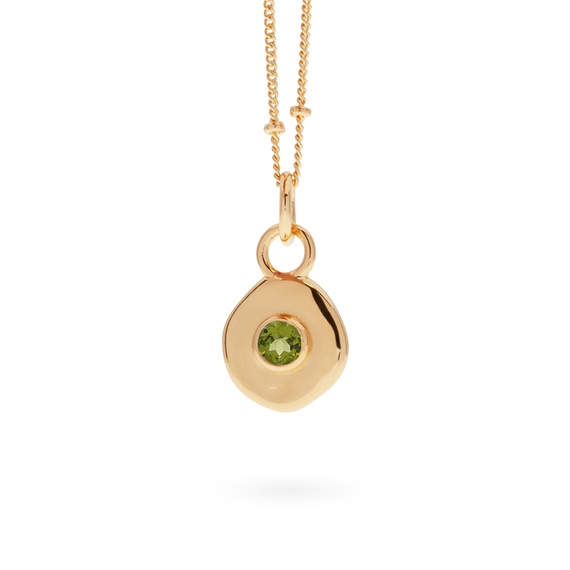 Véora Birthstone Anhänger - Peridot (August) | Gold