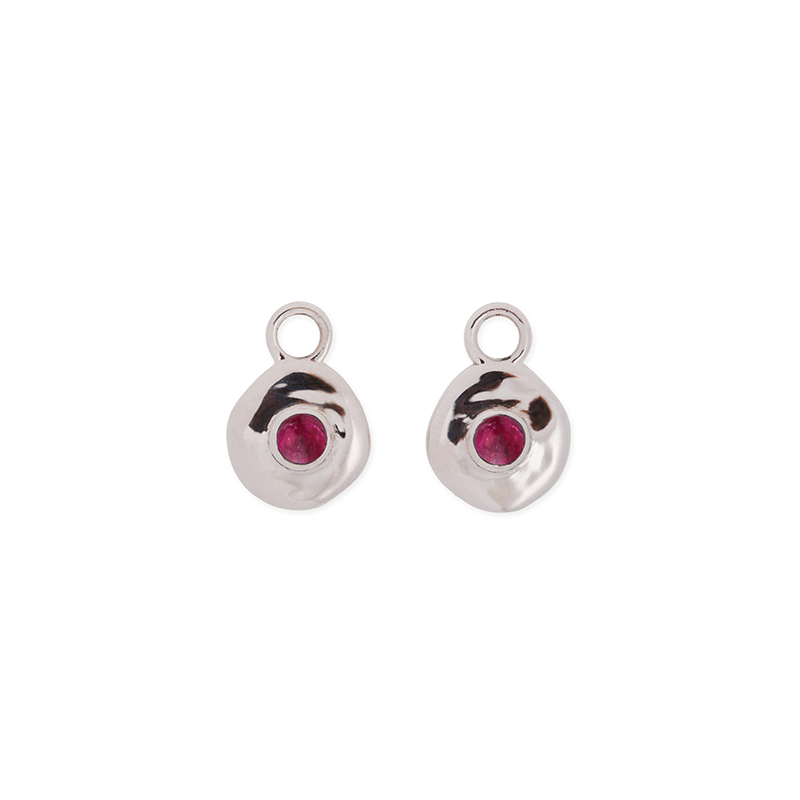 Véora Birthstone Charms - Rubin (Juli) | Silber