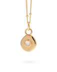 Véora Birthstone Anhänger - Rosenquarz (Januar) | Gold