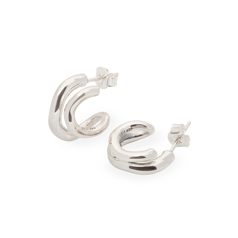 Veraní Double Hoops | Silber