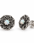 Vida Moonstone Stud Earrings | Silver