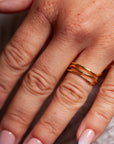 Wave Ring Stacking Bundle | Gold