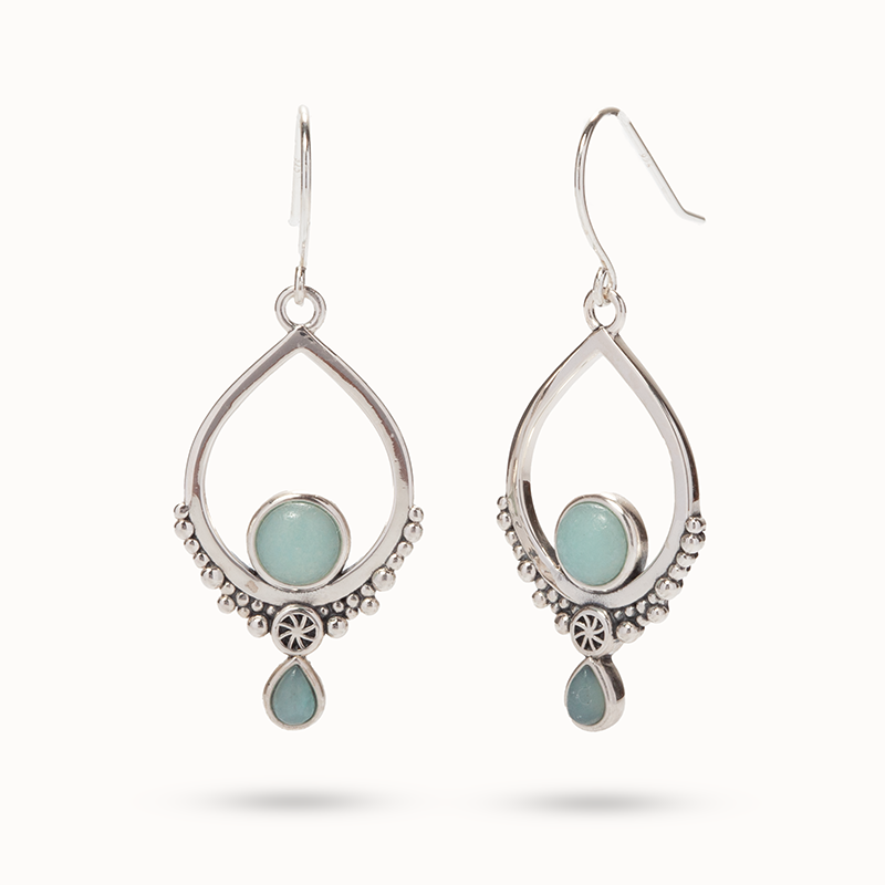 Eterno Amazonit Ohrringe | Silber