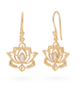 Flor de Loto Mondstein Ohrringe | Gold