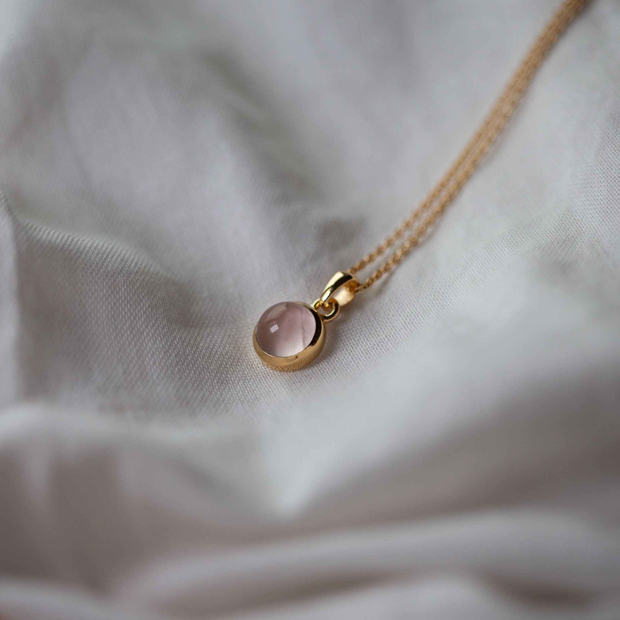 Océano Rosenquarz Anhänger | Gold