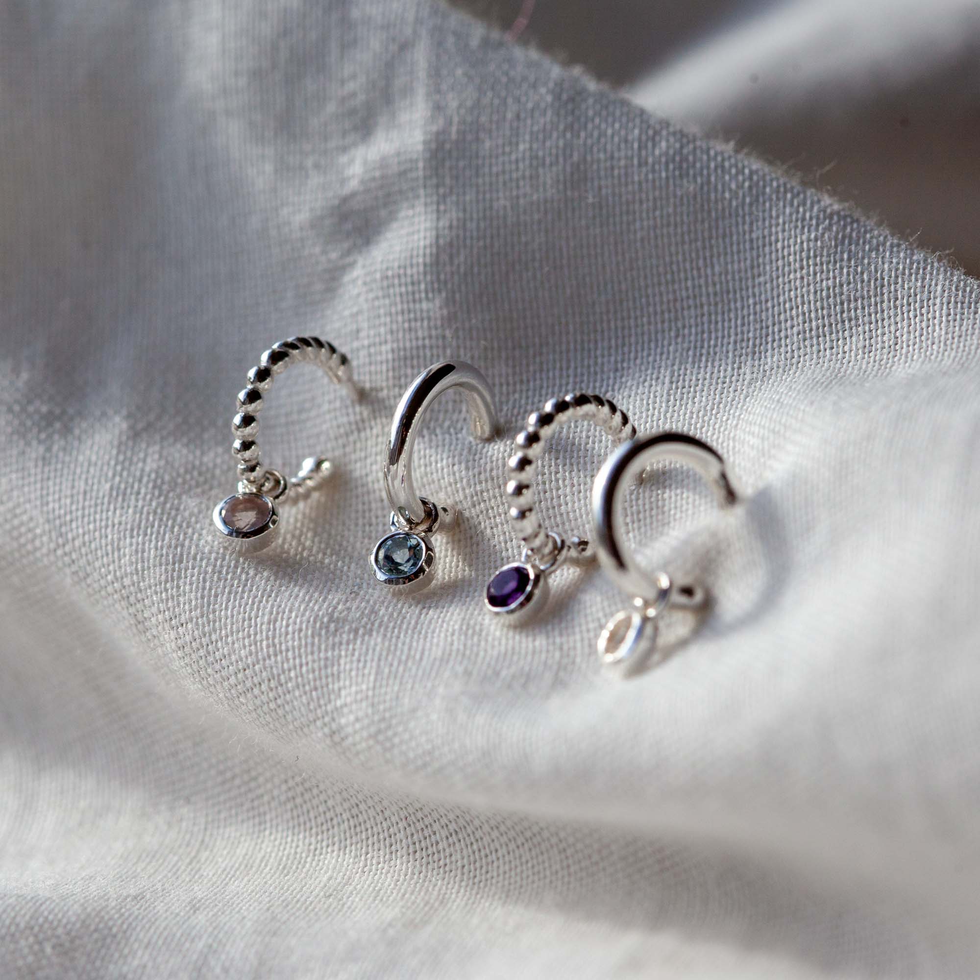 Alma de Loto Moonstone Earring | Silver