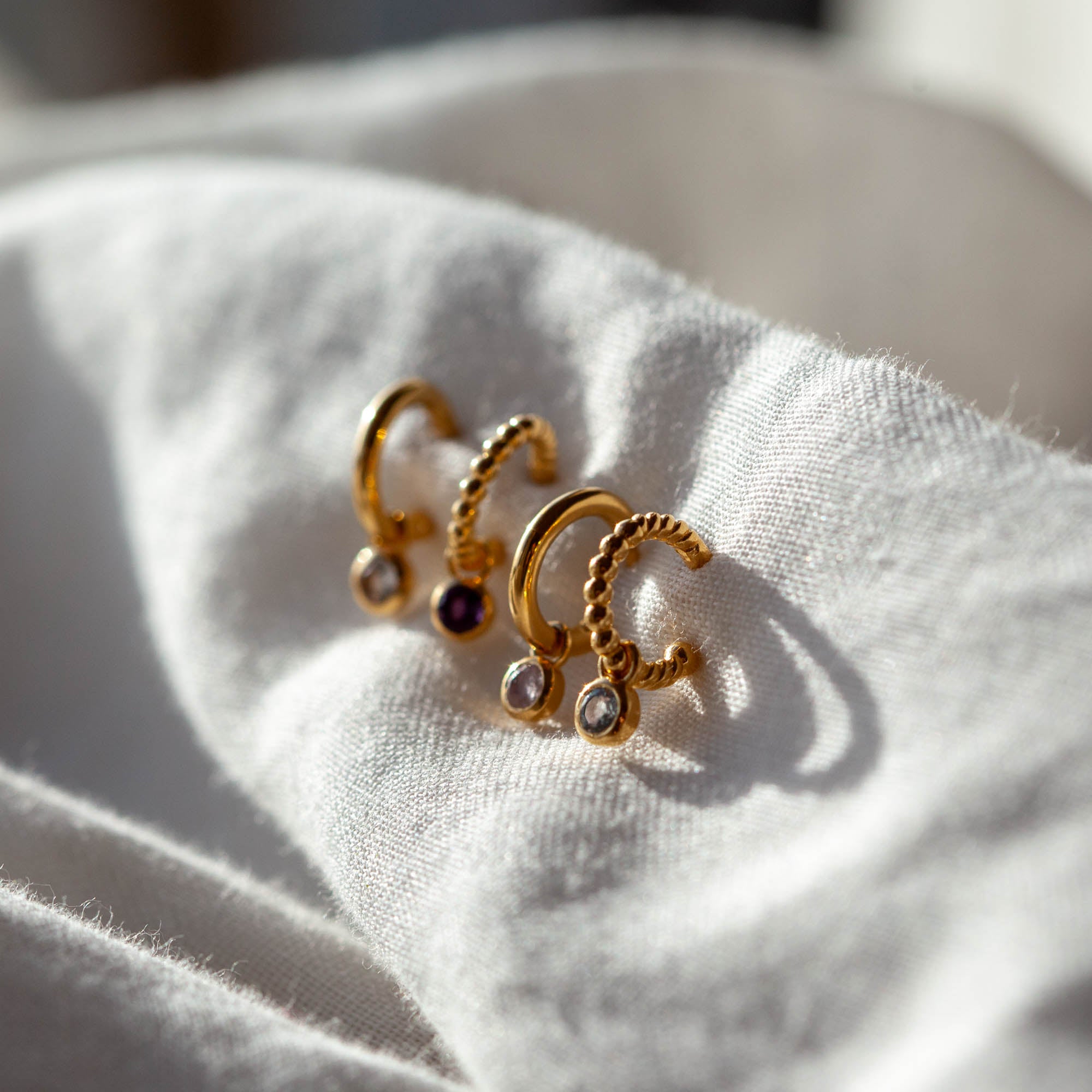 Alma de Loto Moonstone Earring | Silver