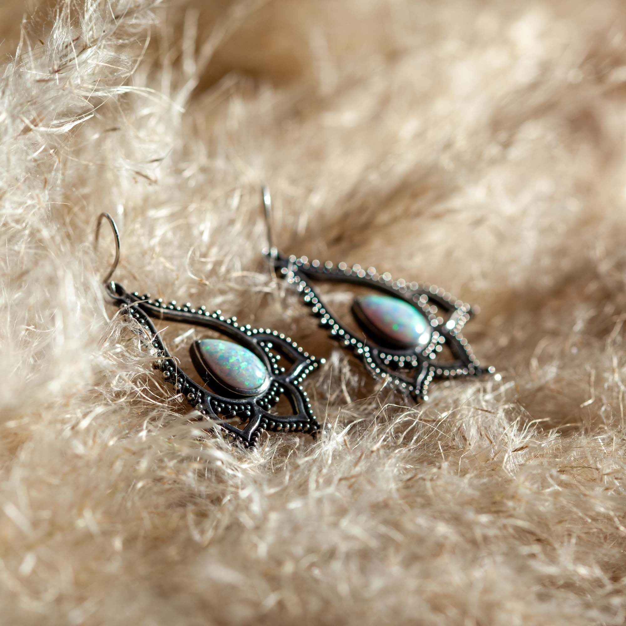 Lirio Opal Ohrringe | Silber