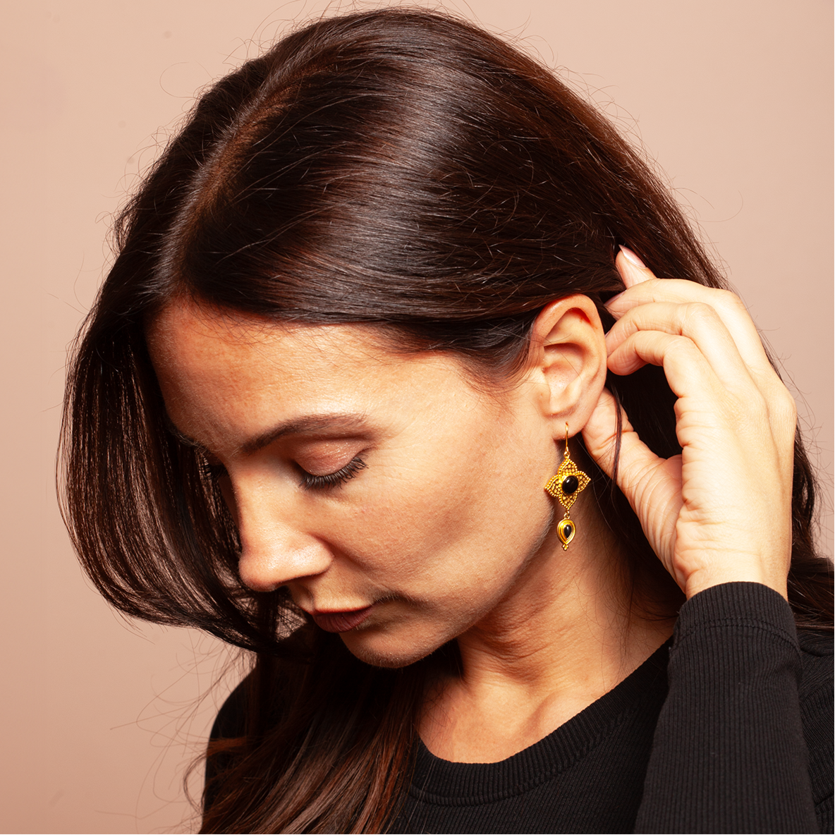 Alma de Loto Moonstone Earring | Silver