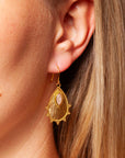 Alba Rosenquarz Ohrringe | Gold