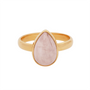 Fluidez Rosenquarz Ring | Gold