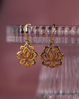 Alma de Loto Rosenquarz Ohrringe | Gold