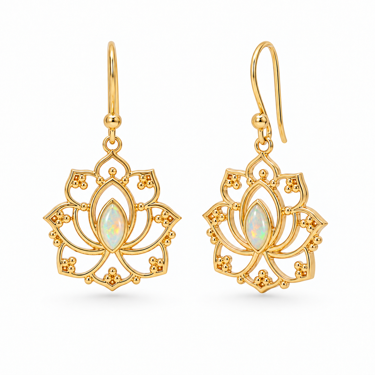 Alma de Loto Opal Ohrringe | Gold