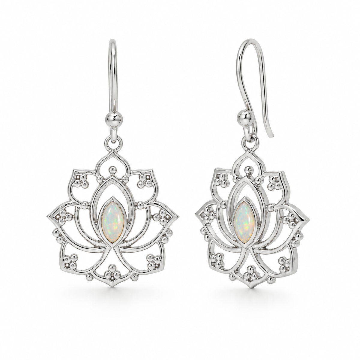 Alma de Loto Opal Ohrringe | Silber