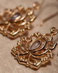 Alma de Loto Rosenquarz Ohrringe | Gold