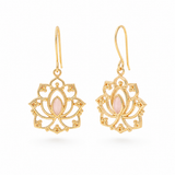 Alma de Loto Rosenquarz Ohrringe | Gold