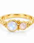 Dúalia Mondstein & Rosenquarz Ring | Gold