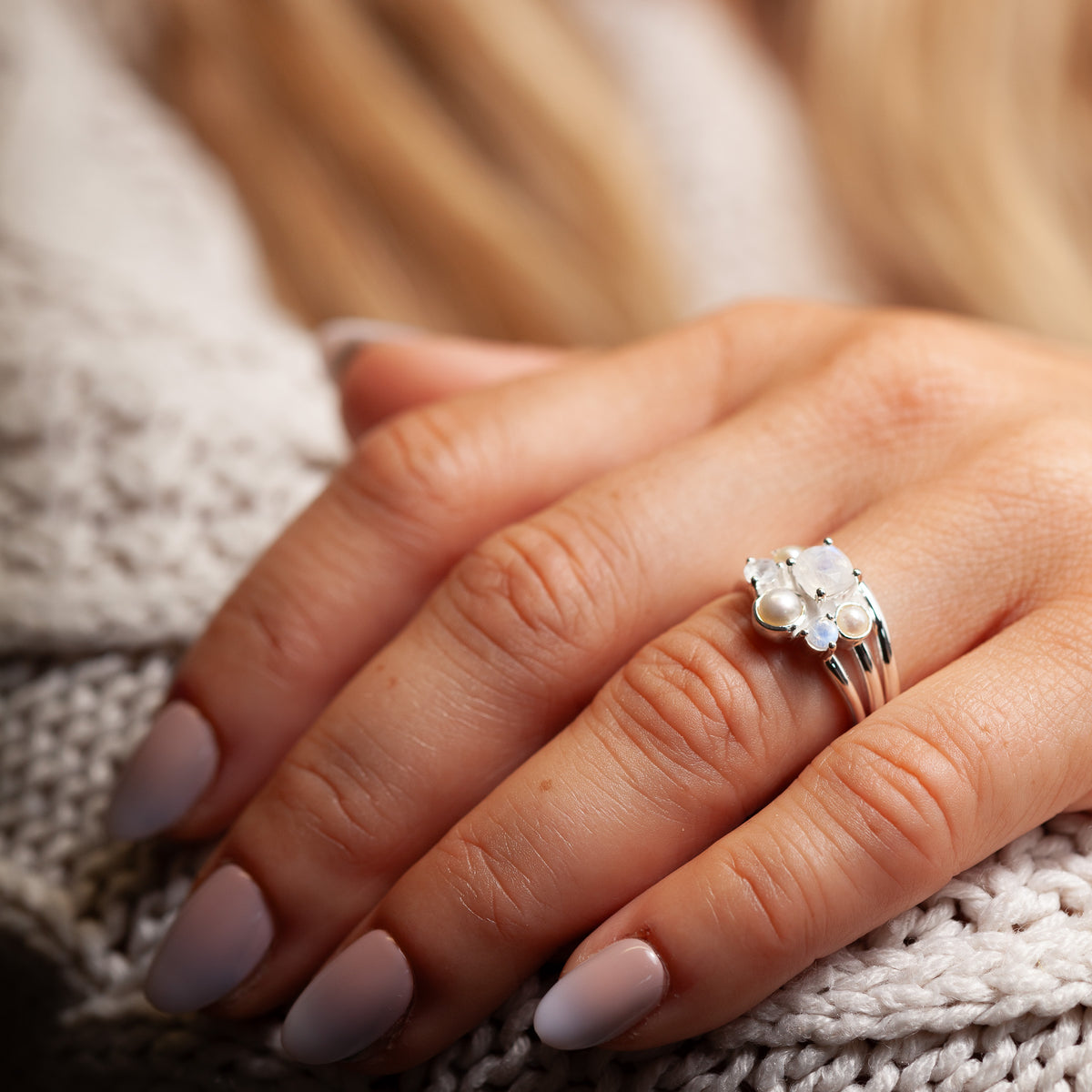 Artemio Mondstein &amp; Perlen Ring | Silber