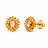 Azira Rosenquarz Ohrstecker | Gold