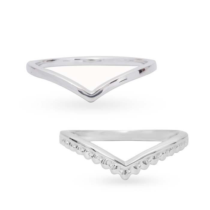 Espina & Gracia Ring | Silber Layering Set